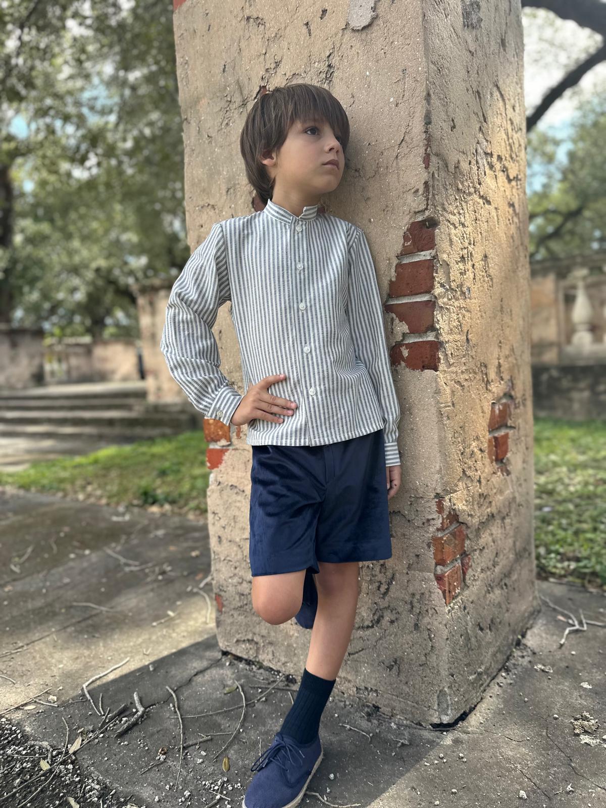 Velvet Stripes Boy's Set