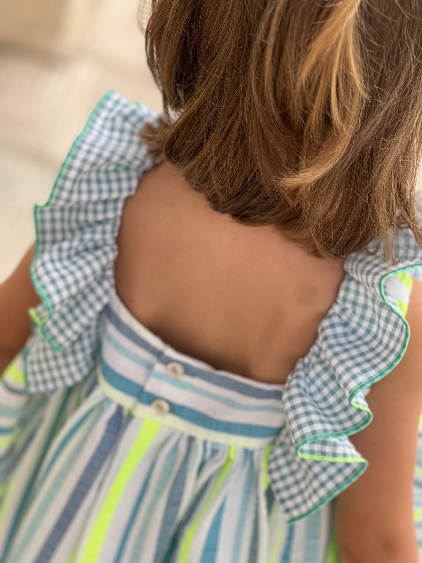 Neon Striped Baby Dress