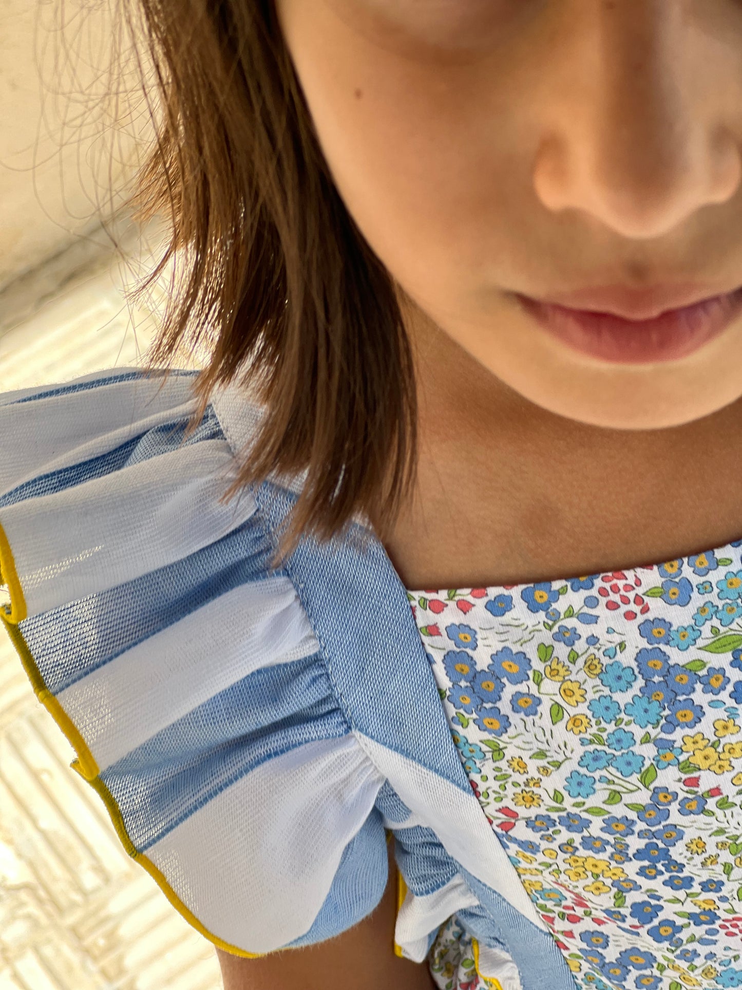 Girl's Dress with Small Flowers