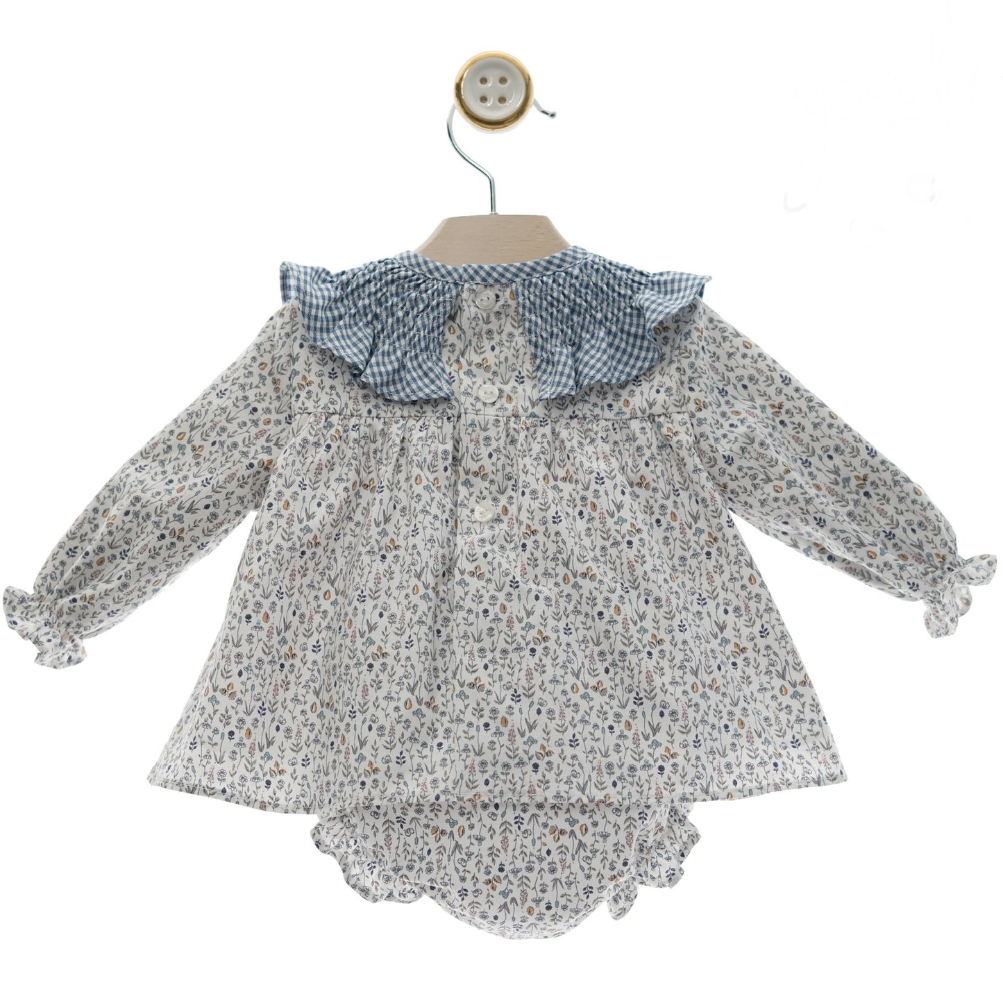 Blue Floral Baby Dress