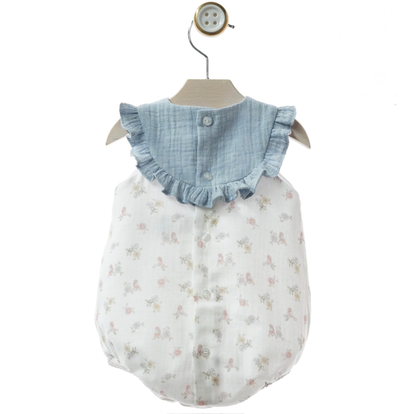 Delicate Blue Baby Girl Bodysuit
