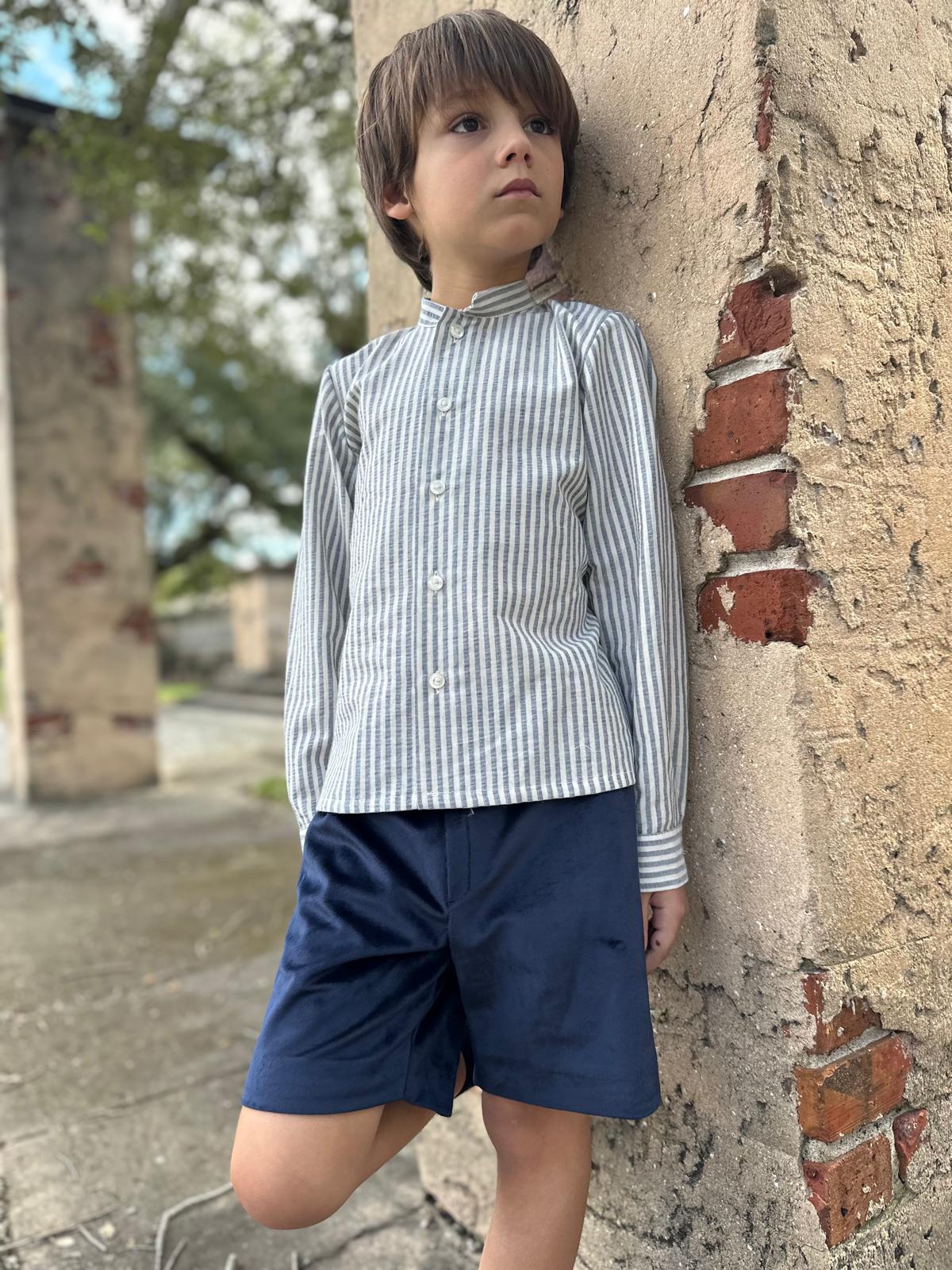 Velvet Stripes Boy's Set