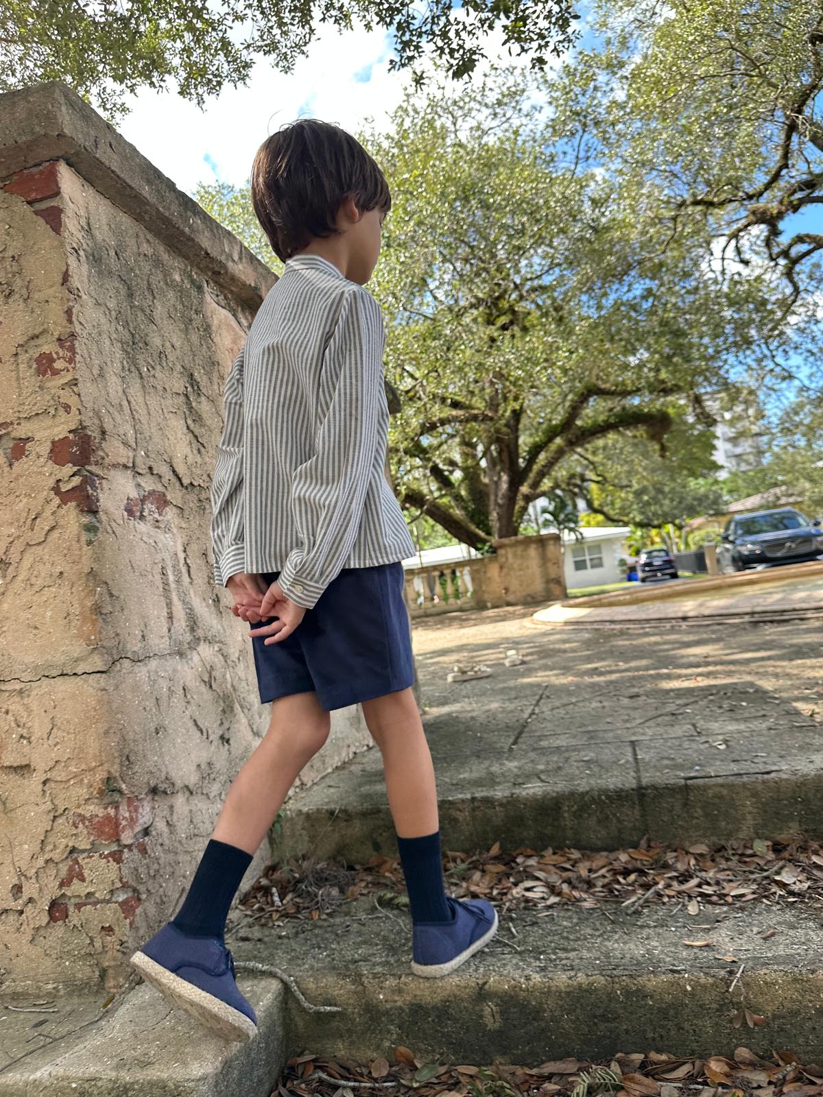 Velvet Stripes Boy's Set