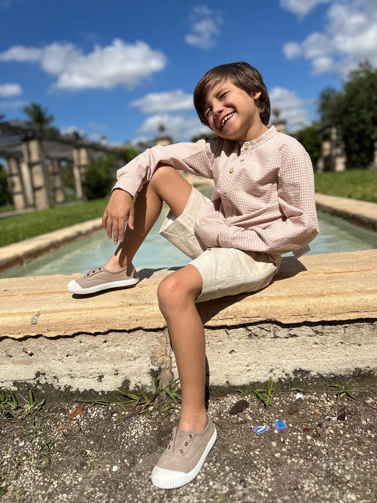 Boy's Pink Shirt Set