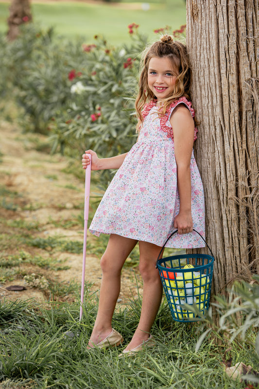 Pink Rose Dress for Girls