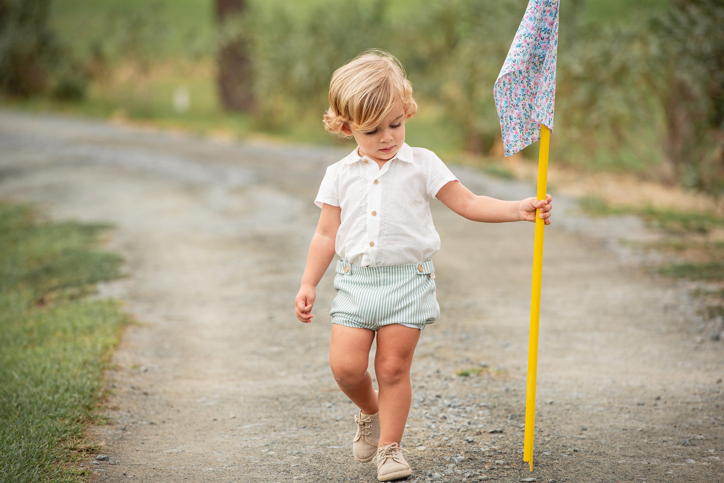 Boys' Green Striped Outfit