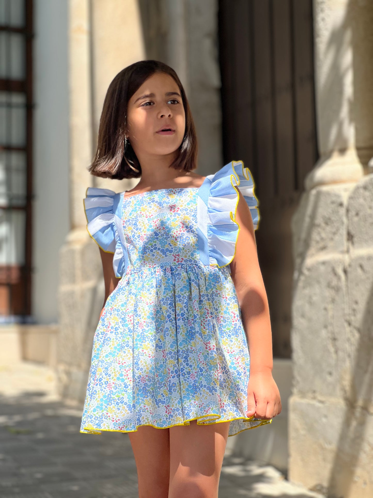 Girl's Dress with Small Flowers