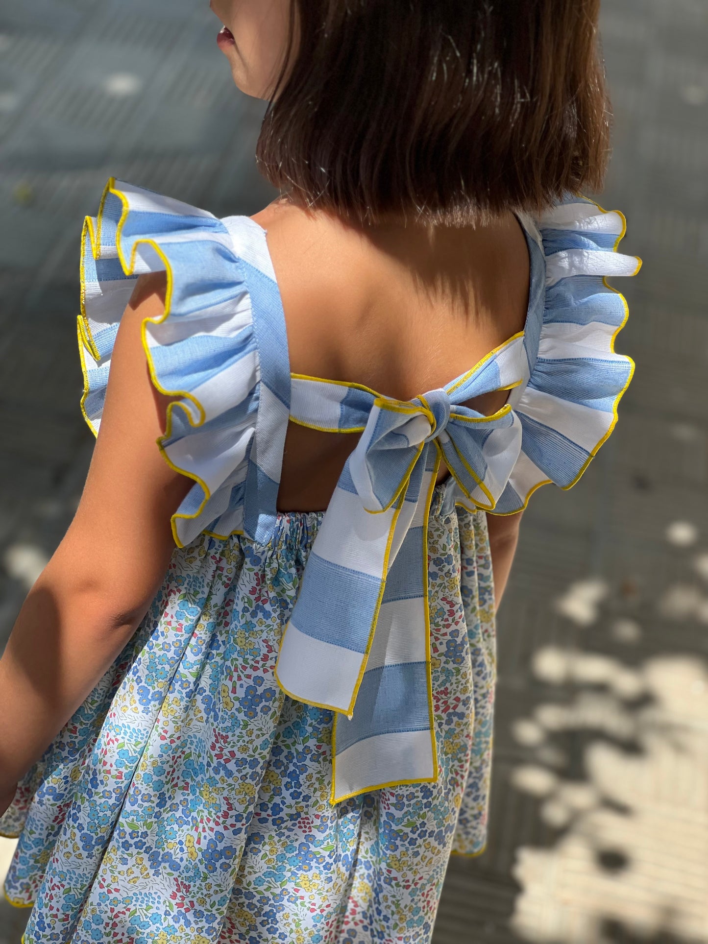 Girl's Dress with Small Flowers