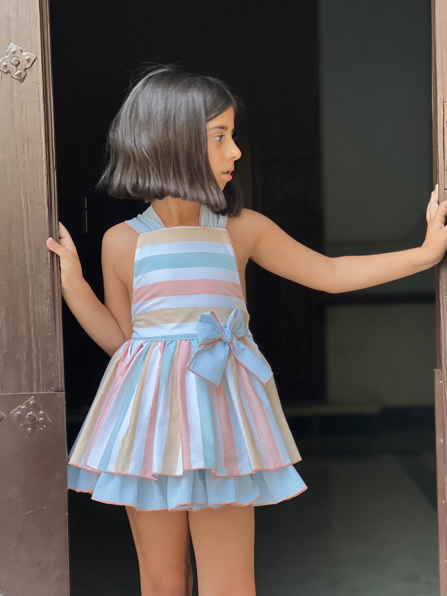 Girls' Striped Summer Dress
