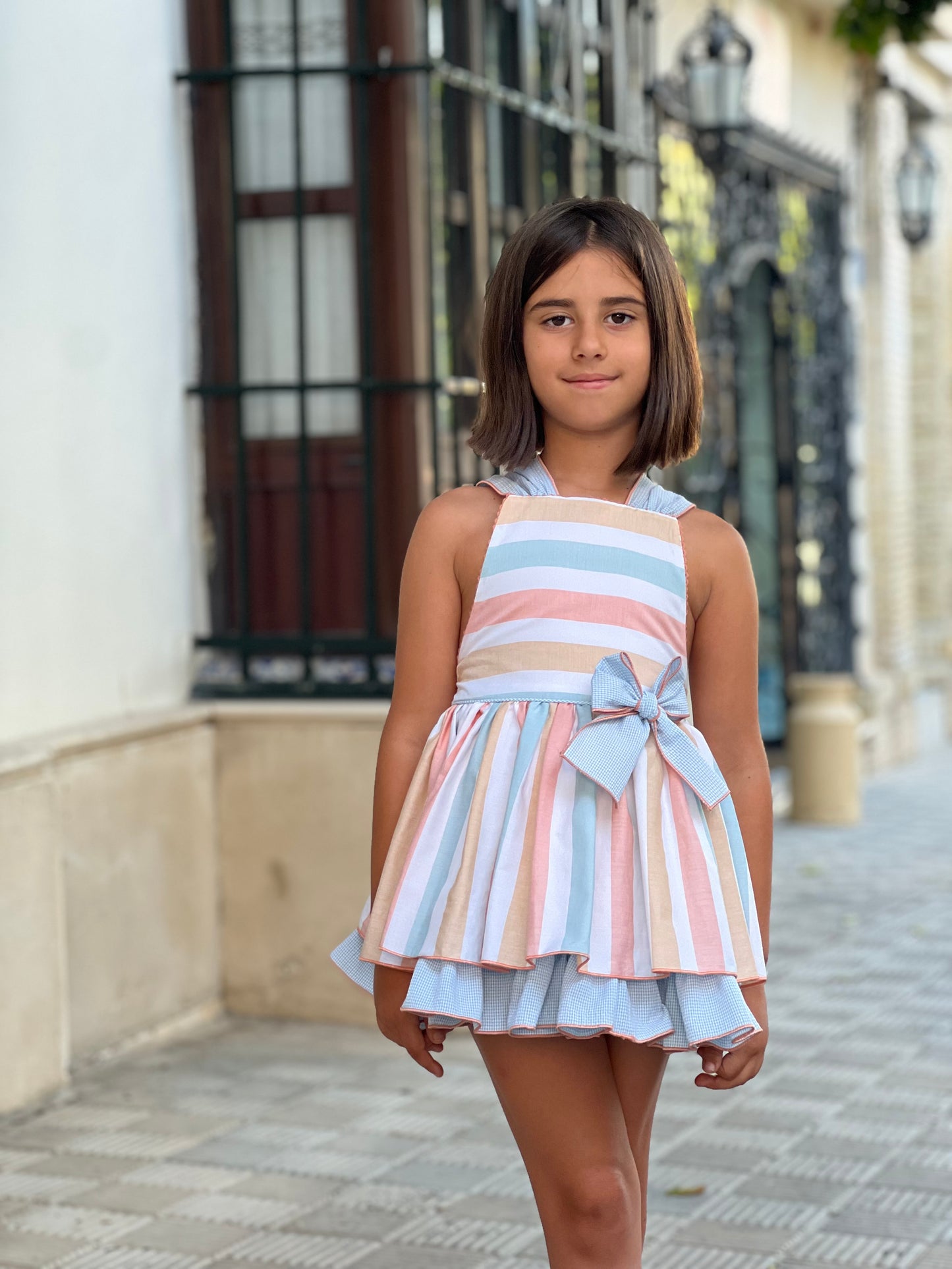 Girls' Striped Summer Dress