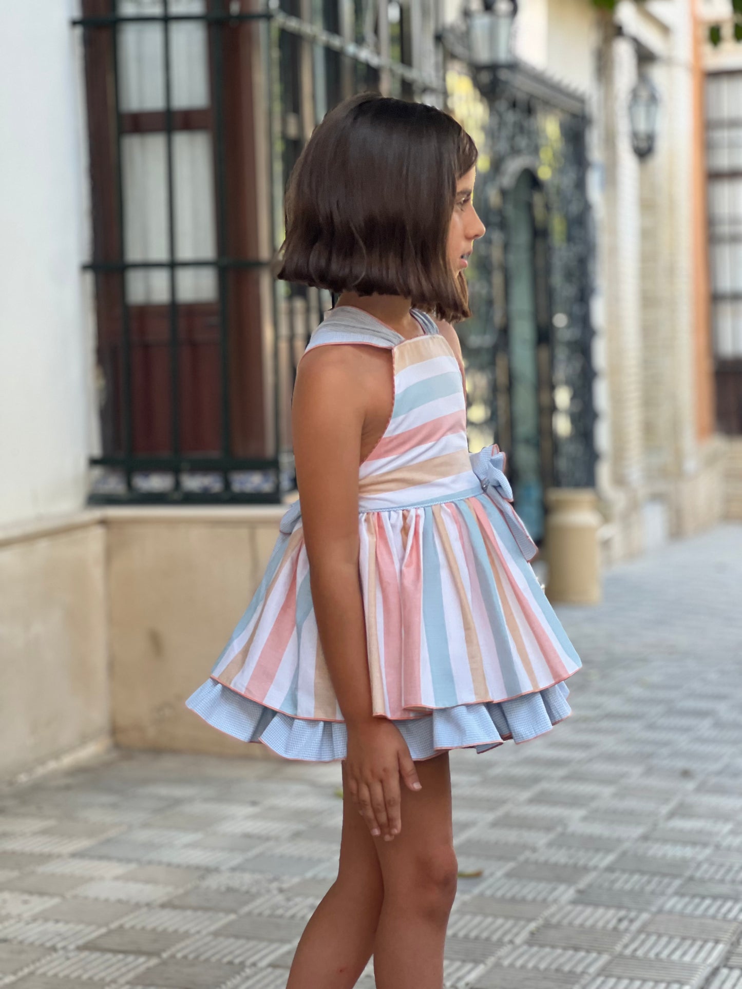 Girls' Striped Summer Dress