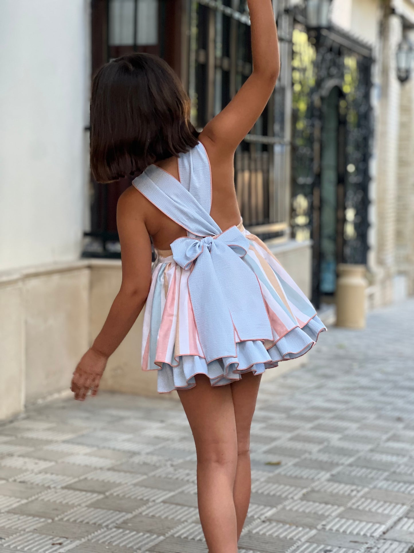 Girls' Striped Summer Dress