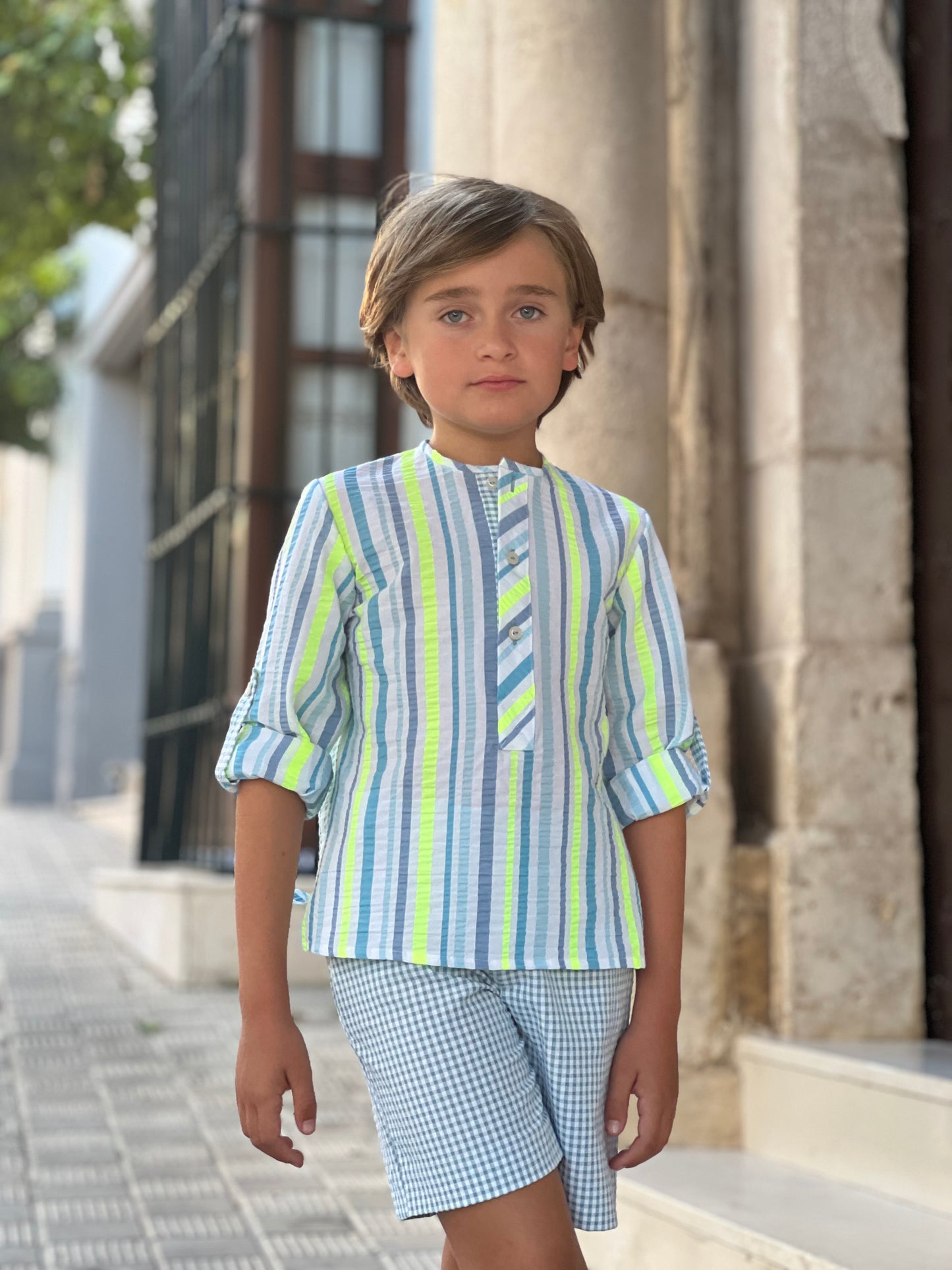 Neon Striped Boy's Set