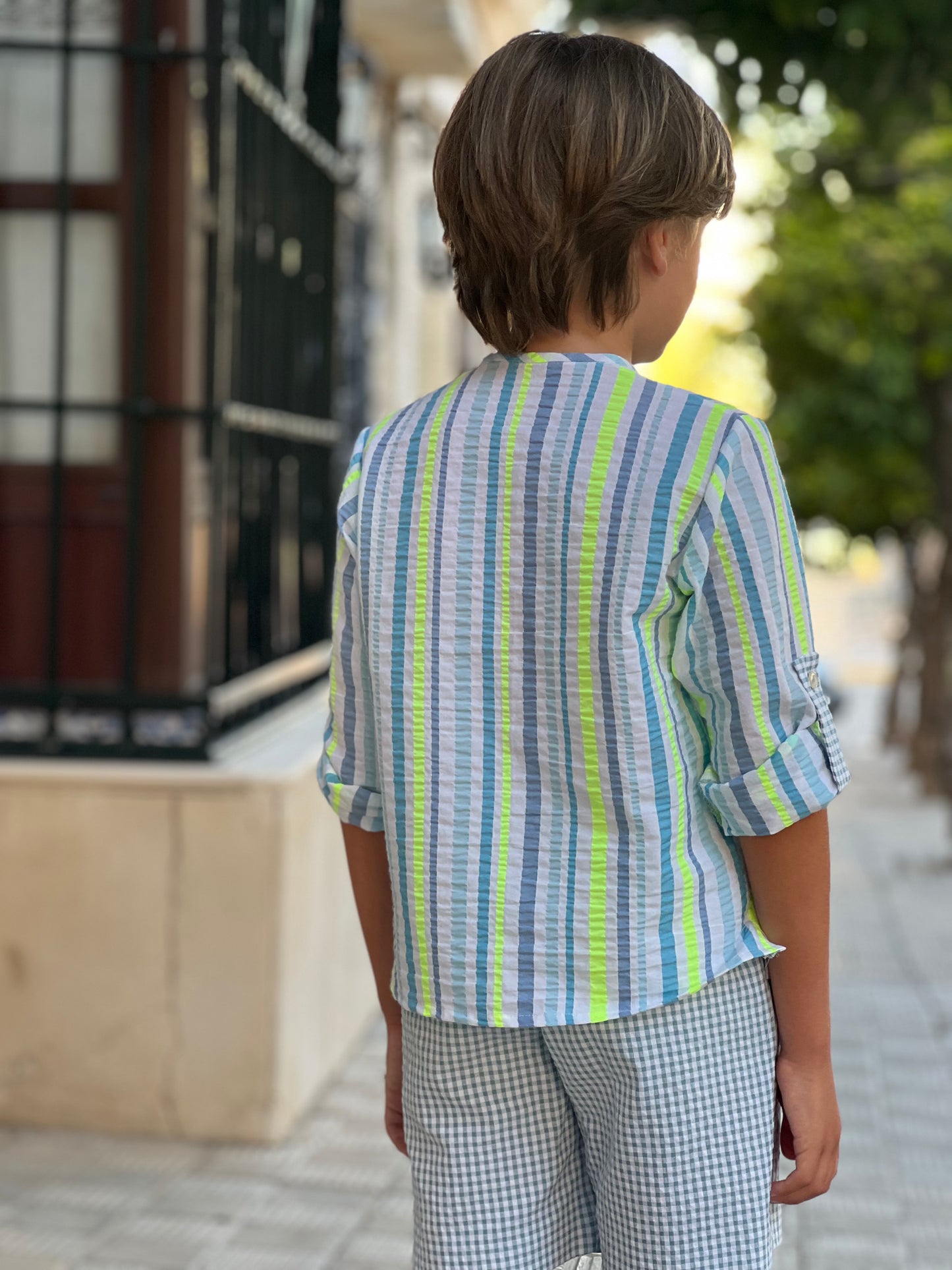 Neon Striped Boy's Set