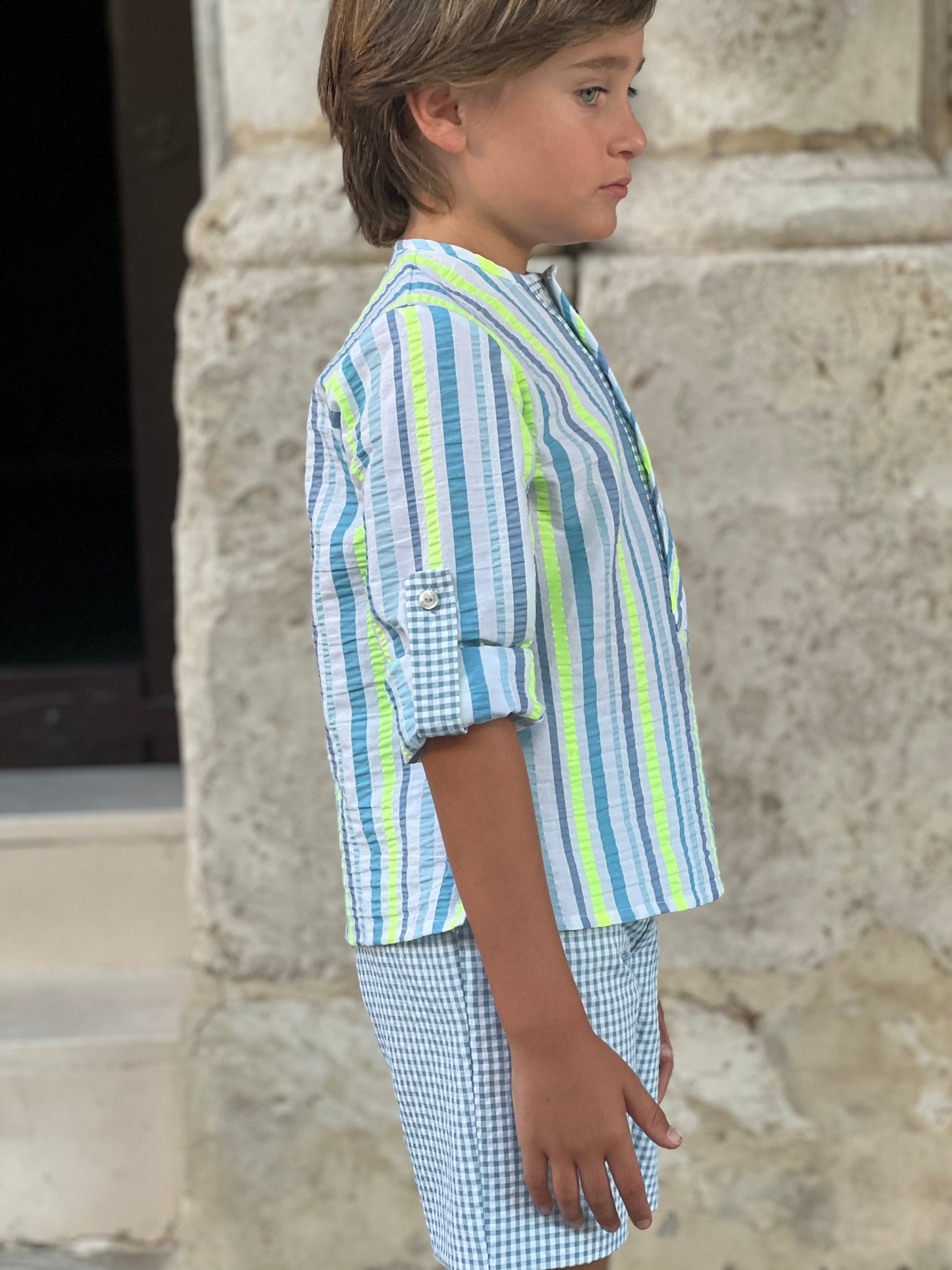 Neon Striped Boy's Set