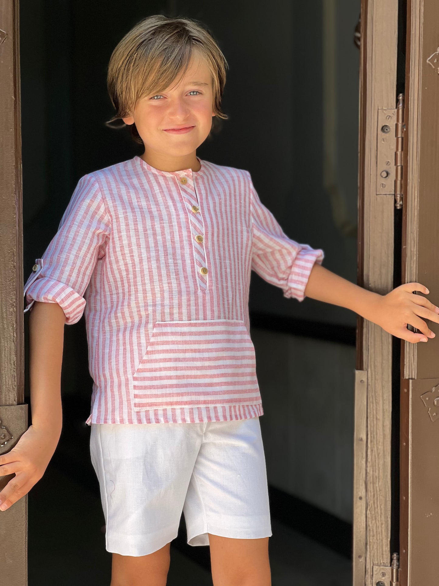Boy's Striped Pink Set