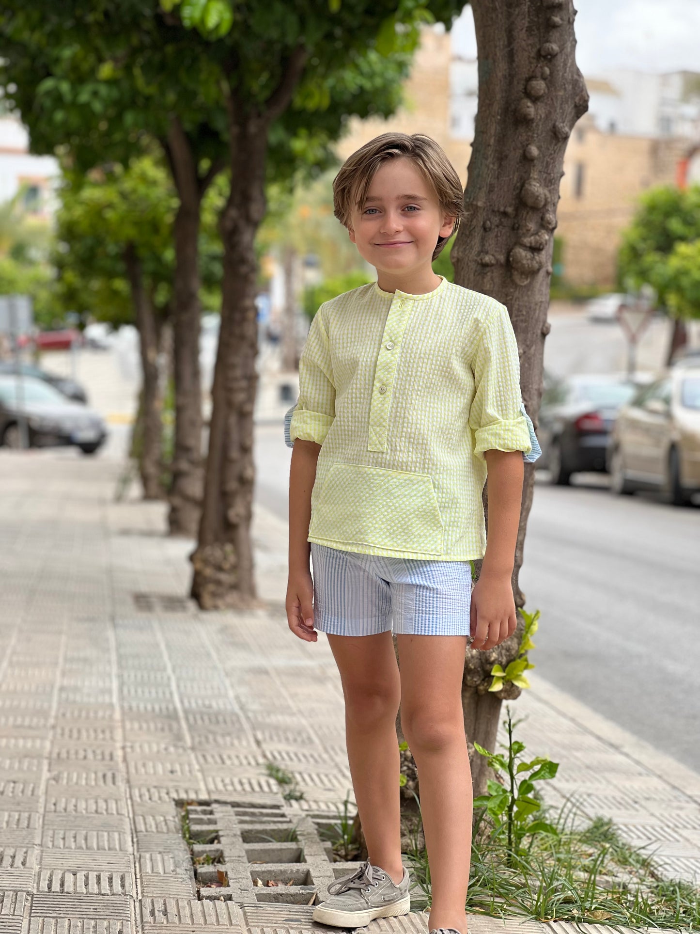 Summer set shirt with shorts