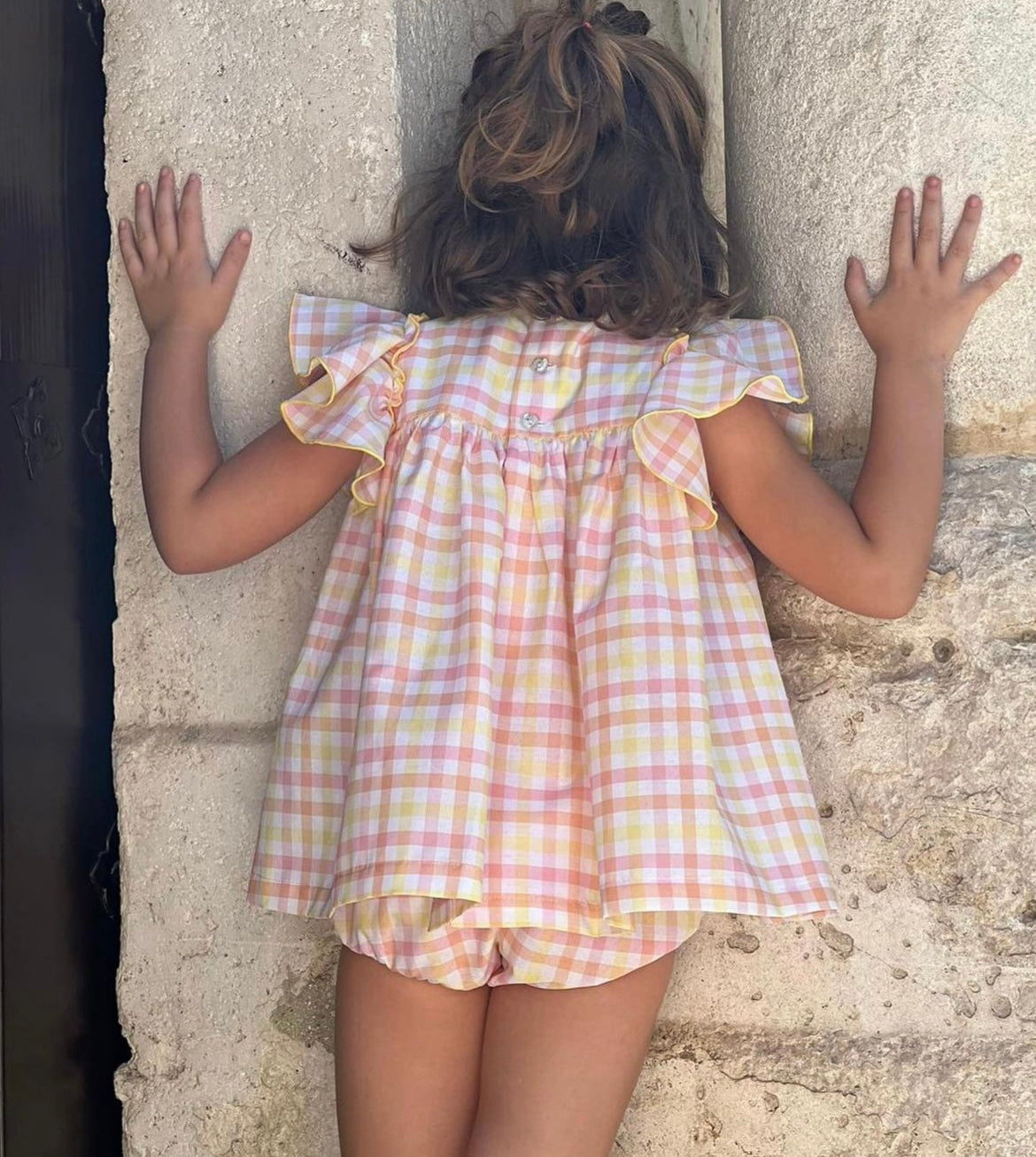 Plaid Dress with Bow