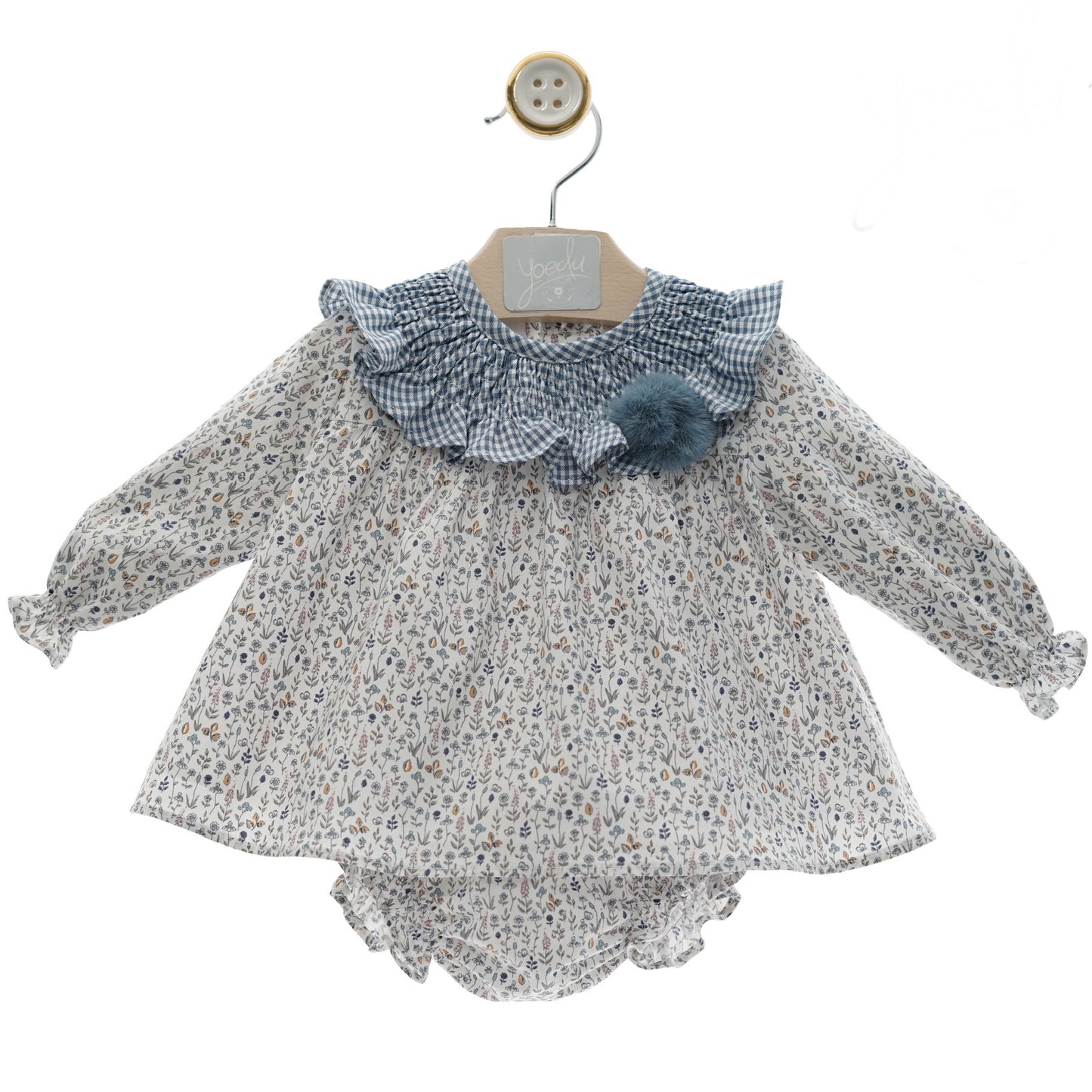 Blue Floral Baby Dress