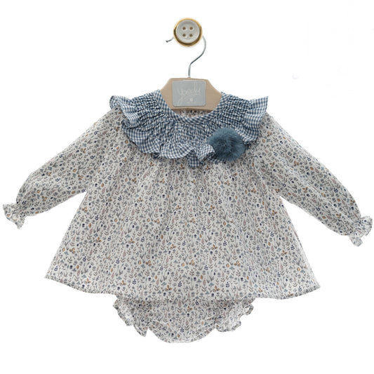 Blue Floral Baby Dress
