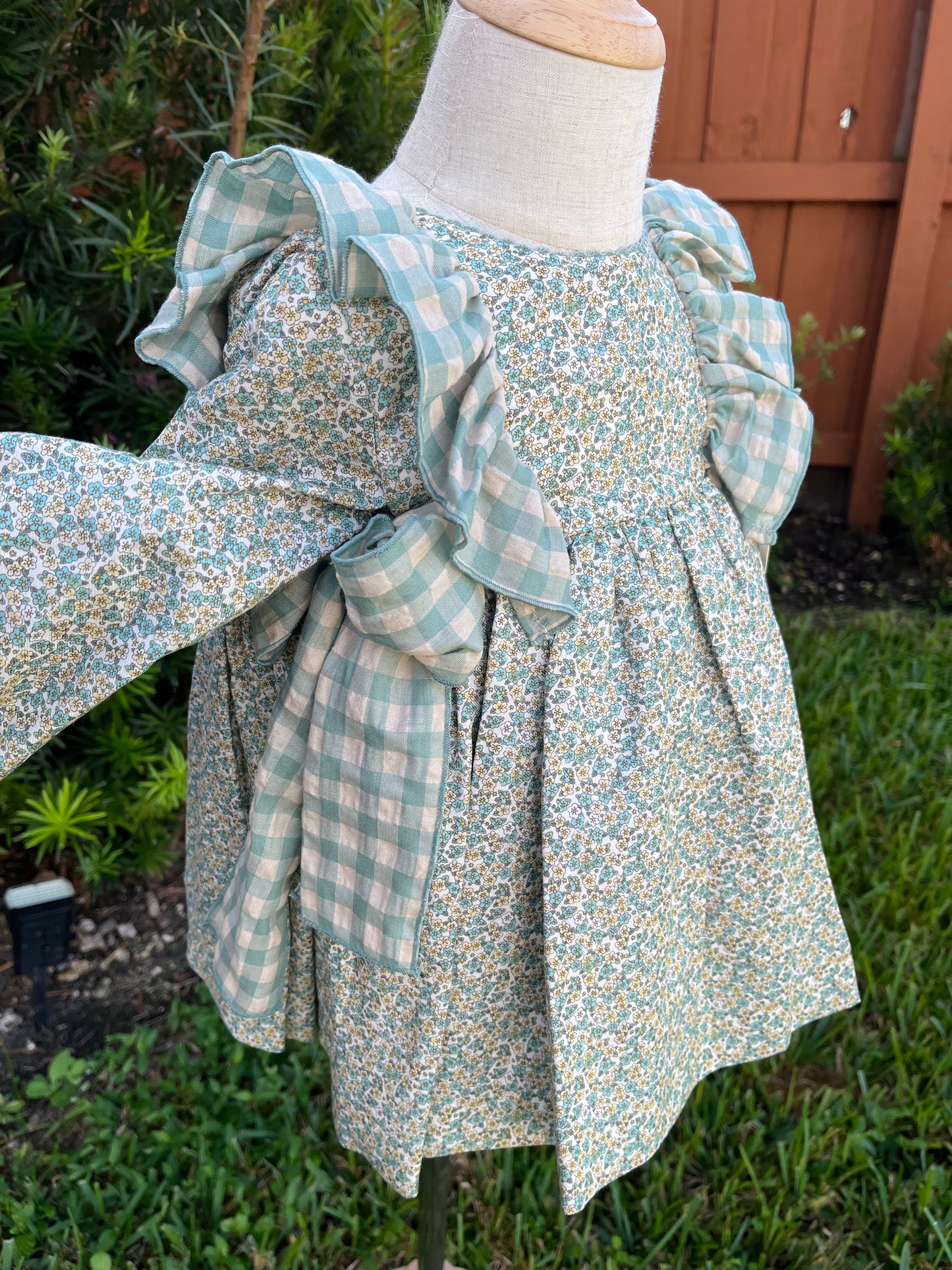 Mint Blossom Baby Dress