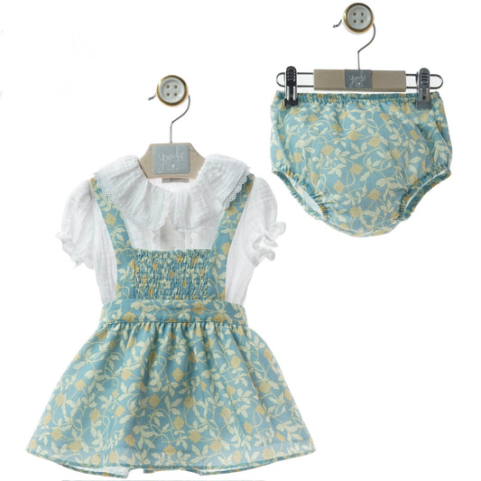 Turquoise Leaf Girls' Set