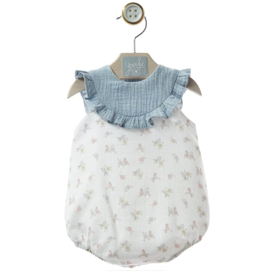 Delicate Blue Baby Girl Bodysuit