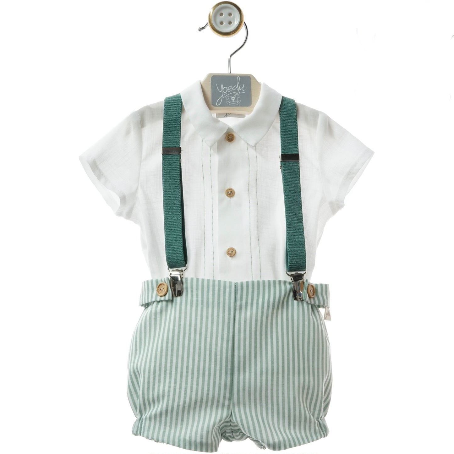 Boys' Green Striped Outfit