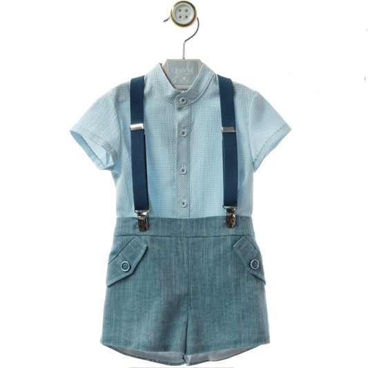 Boys' Blue Suspender Set