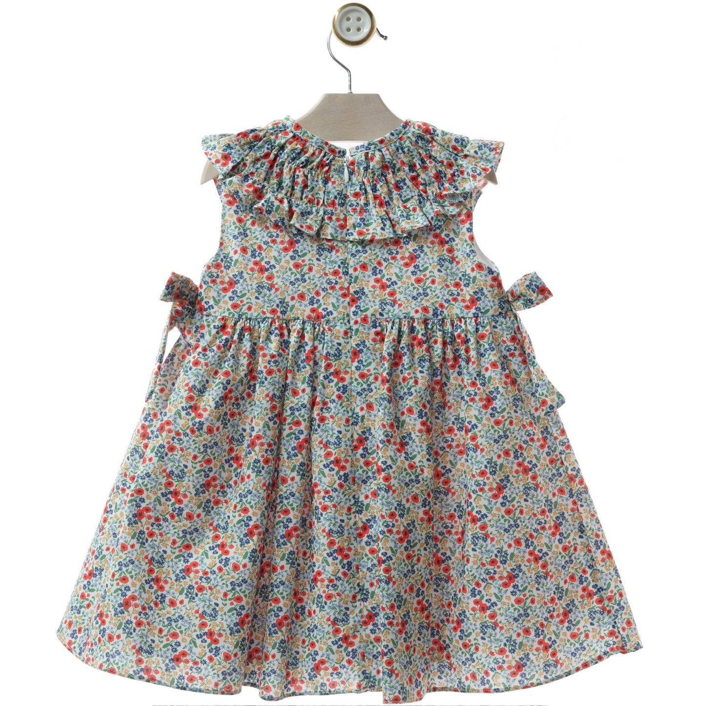 Red Ditsy Floral Dress for Girls