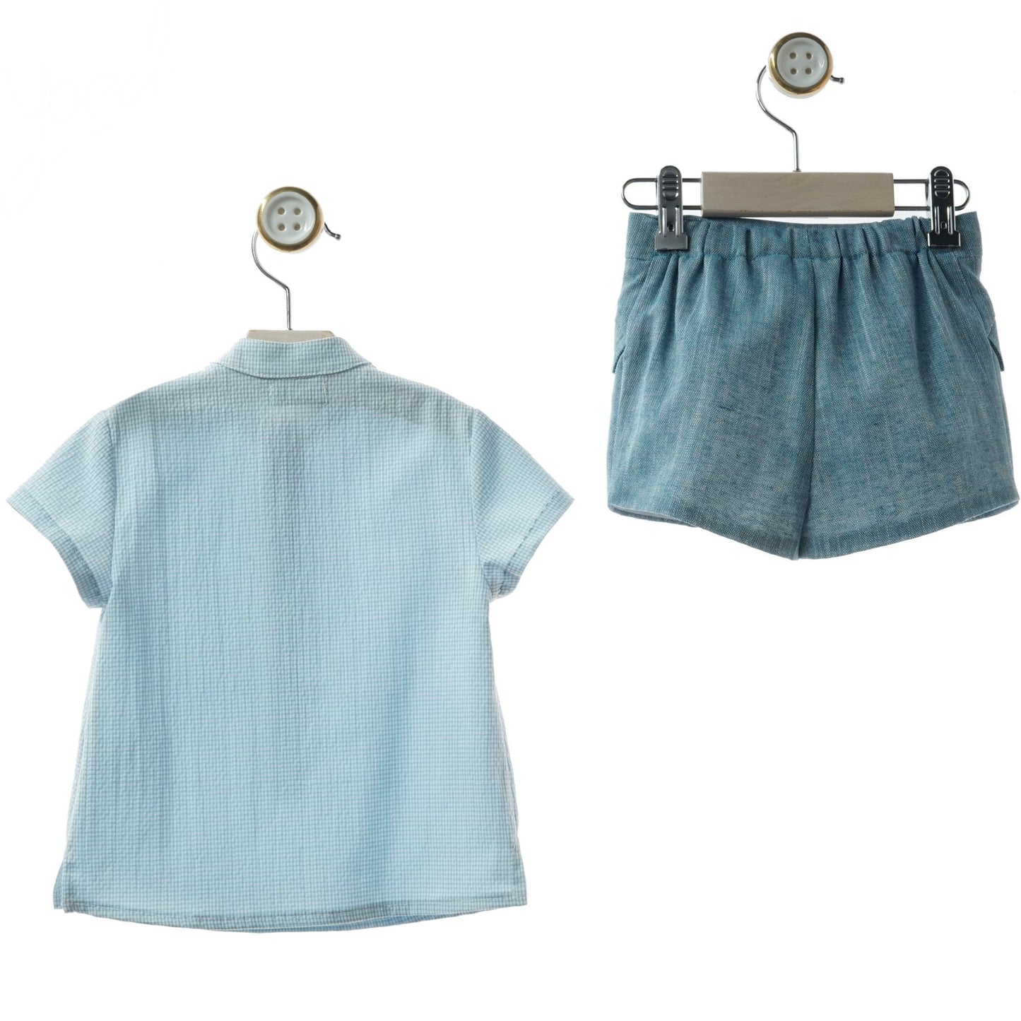 Elegant Short-Sleeve Blue Boy's Set