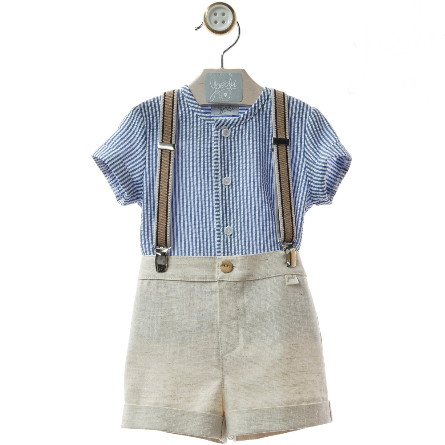 Nautical Boy's Set with Suspenders
