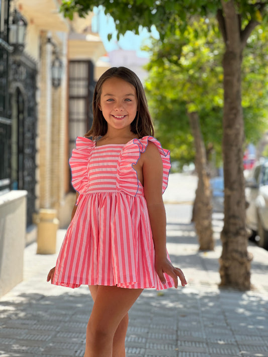 Girl's Dress Striped Summer