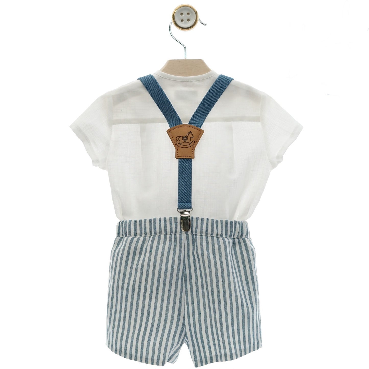 Boy's Set with Suspender Shorts
