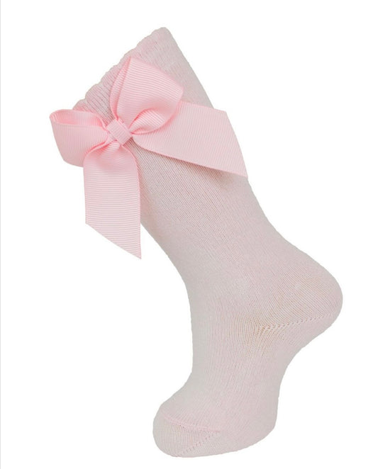 Knee High Socks with Gros Grain Bow