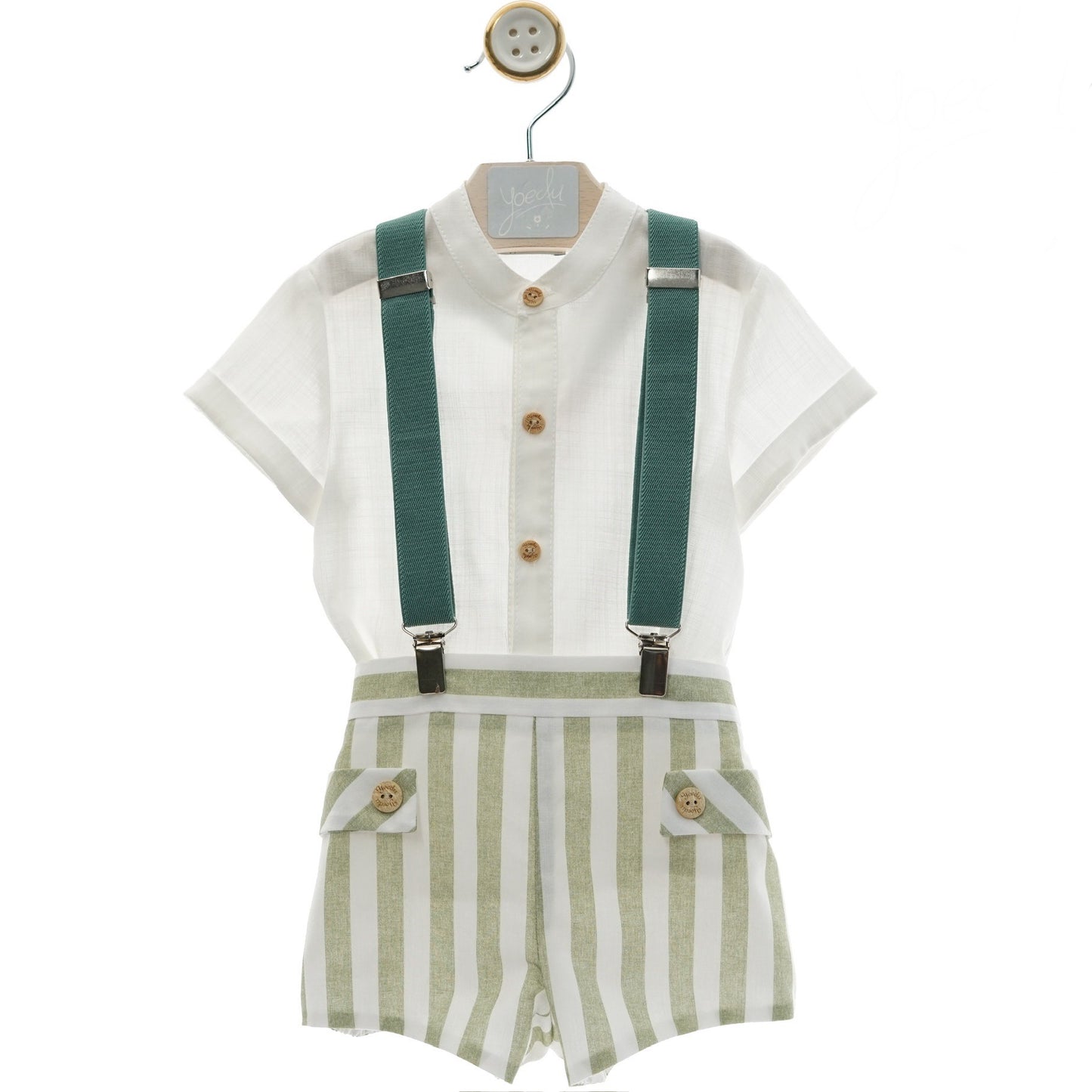 Boy's Short Set with Suspenders
