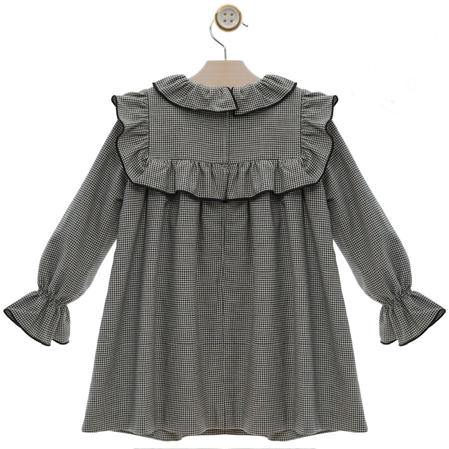 Black and white Ruffled Dress