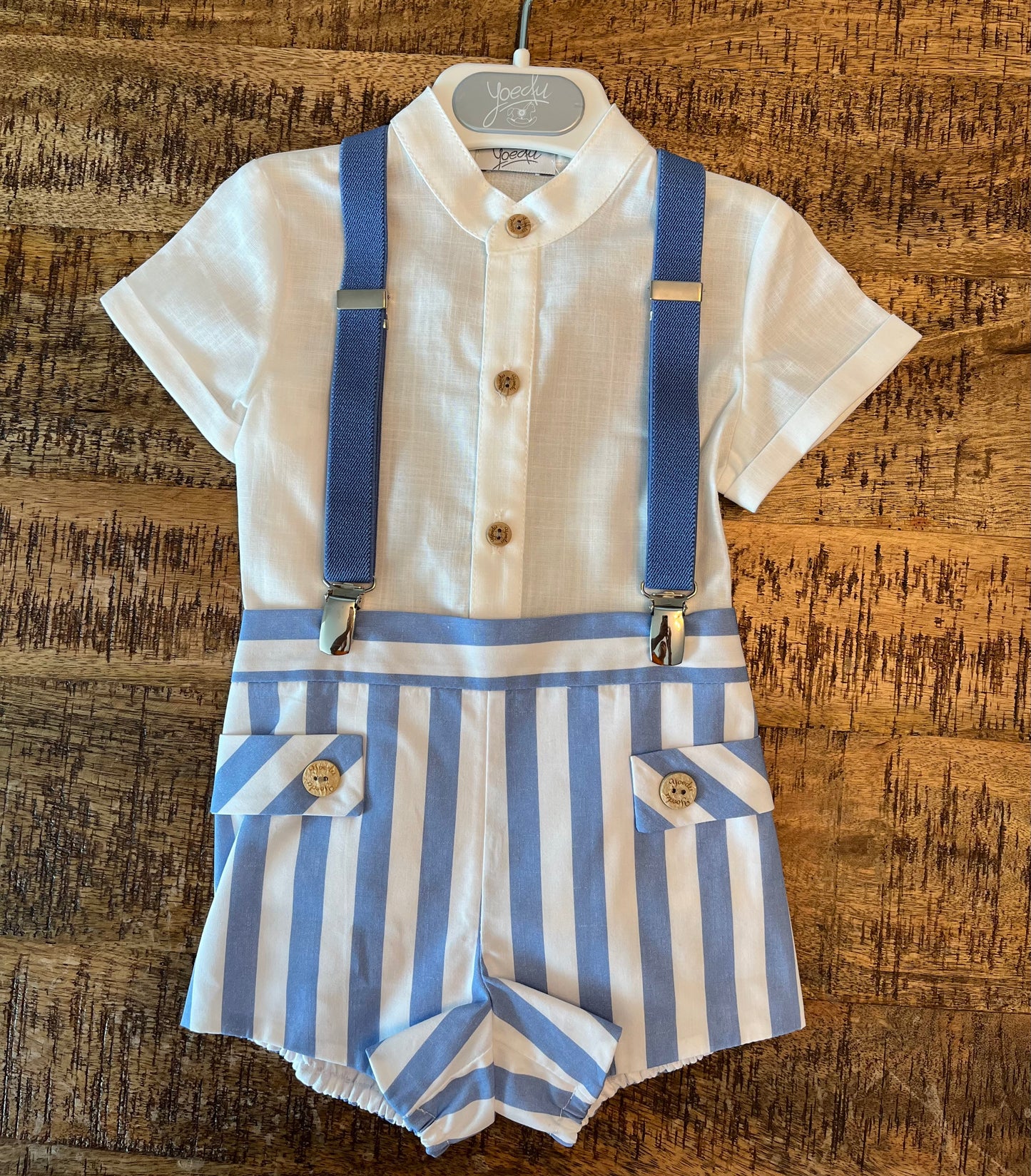 Boy's Short Set with Suspenders