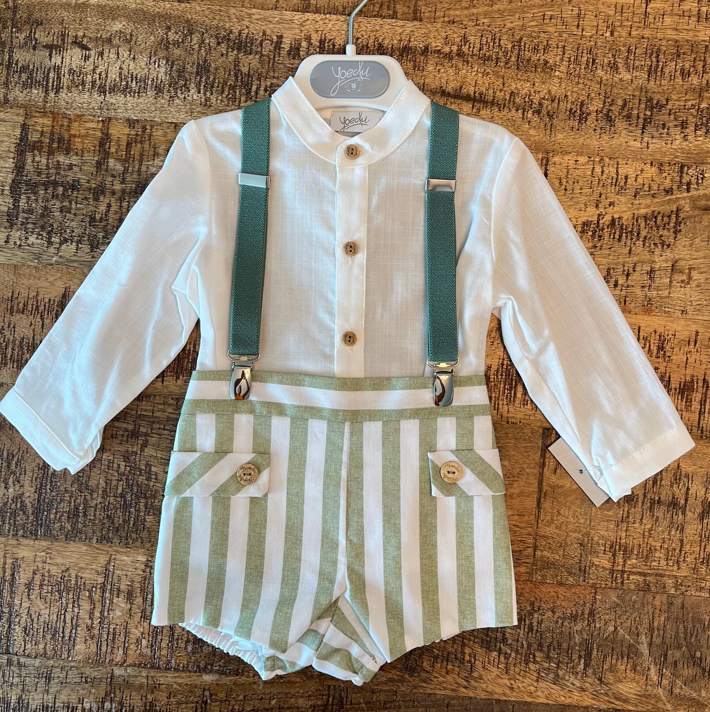 Boy's Short Set with Suspenders