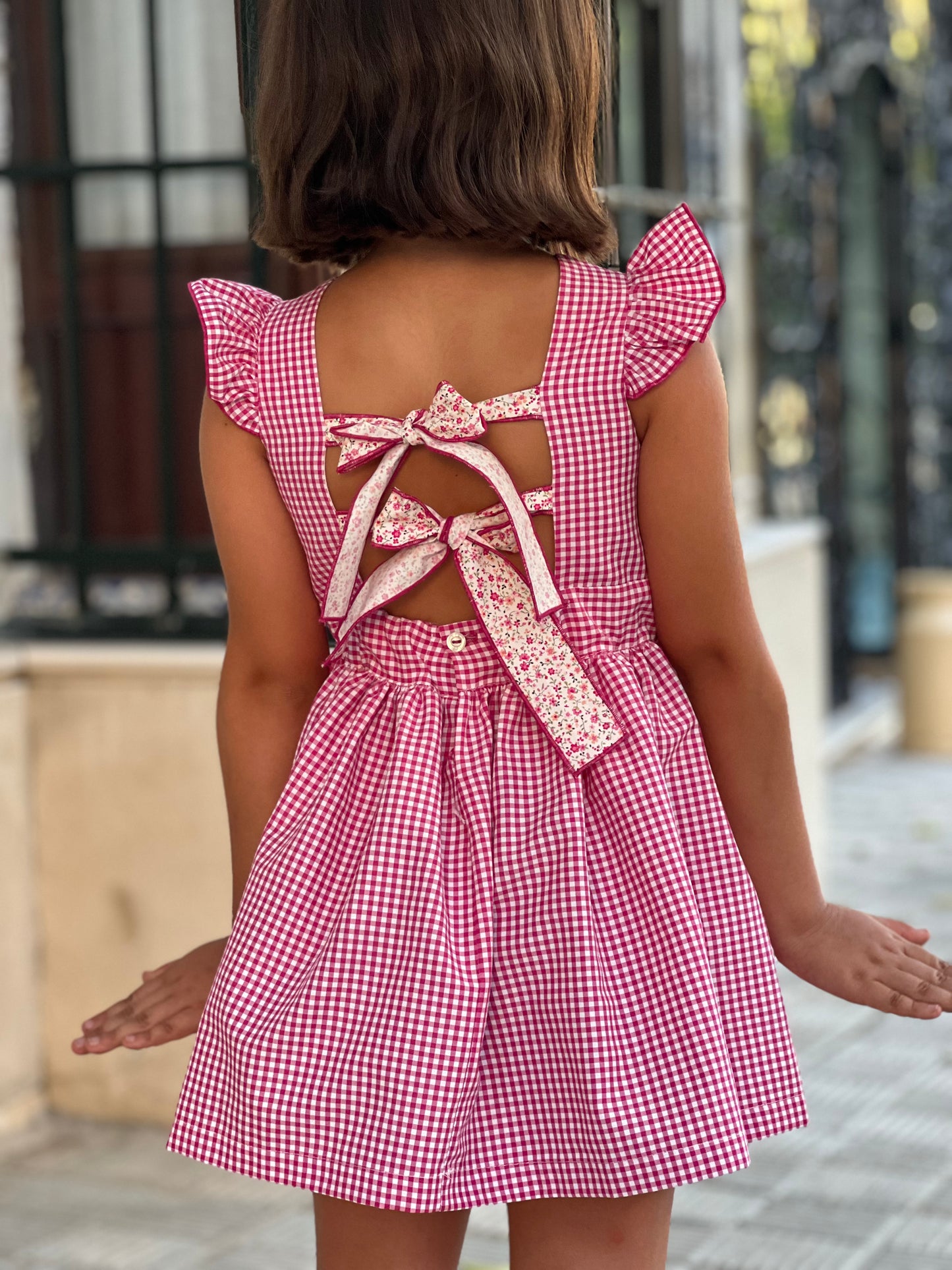 Pink Gingham Girl's Dress