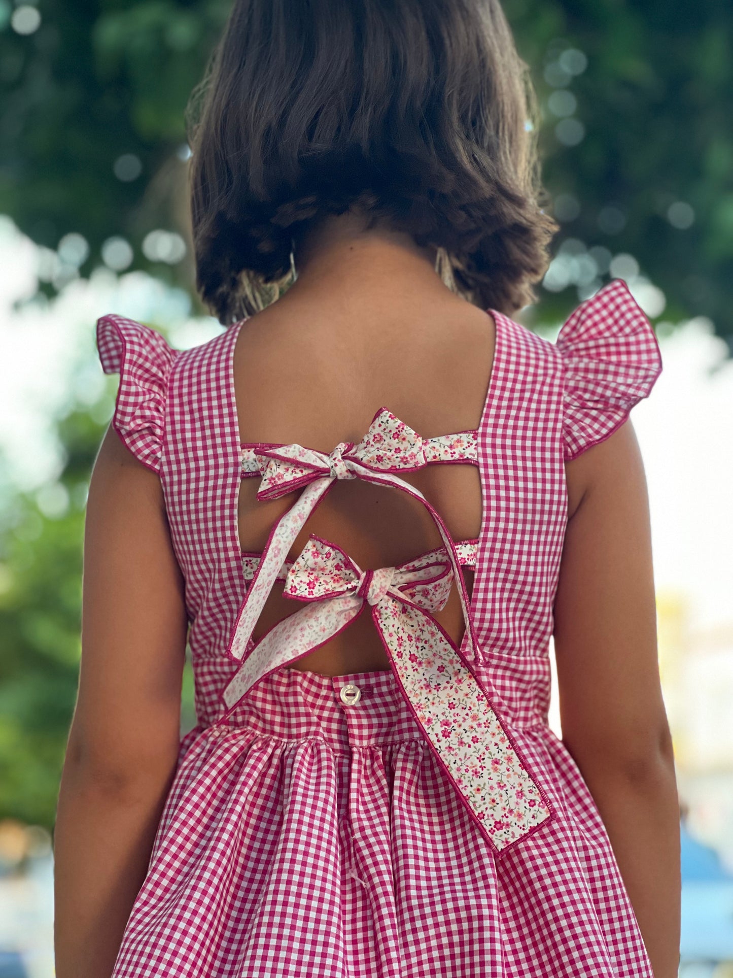 Pink Gingham Girl's Dress